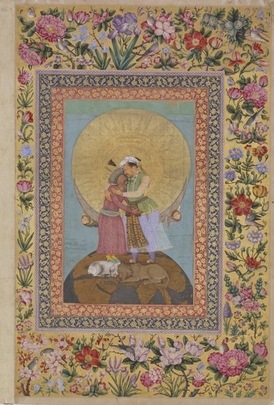 The St. Petersburg Album: Allegorical Representation of Emperor Jahangir and Shah by Abul Hasan